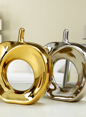 电镀金银装饰品摆件客厅电视柜酒柜摆设家居软装艺术品抽象工艺品