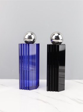 现代简约创意像素叠层花器摆件客厅卧室I玄关书房茶几餐厅家居饰