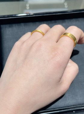 足够老派!哑光质地沉稳大气x硬朗磨砂质感份量感戒指不掉色可水洗