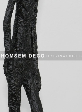 简约现代轻e奢雕塑行人物摆设家居酒店大堂桌面陈设软装饰品摆件