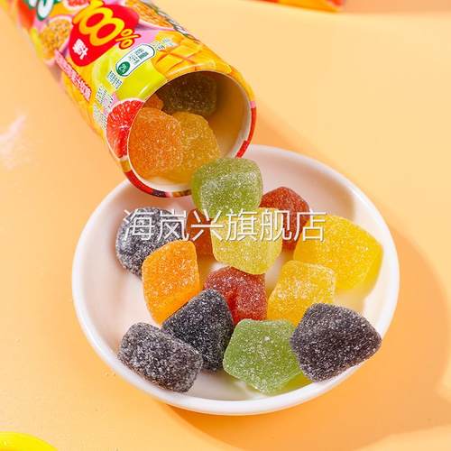 徐福记雀巢趣满果果汁软糖橡皮糖qq糖果小朋友儿童分享小零食 - 图1