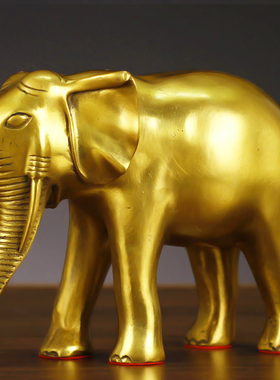 大象摆件一对纯铜吸水象铜象家居办公室店铺玄关装饰工艺品礼品