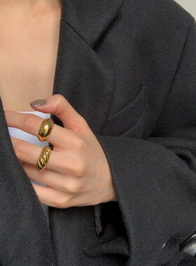 甜心菠萝戒指！轻奢时髦组合春季新款高级感大方气质出彩出游百搭