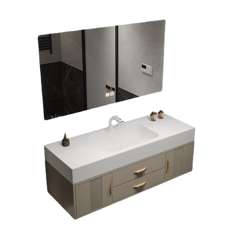 现代智能杜邦可丽耐一体盆浴室柜组合简约卫生间洗脸盆洗手洗漱台,淘宝优惠券,粉丝福利购,淘宝优惠卷