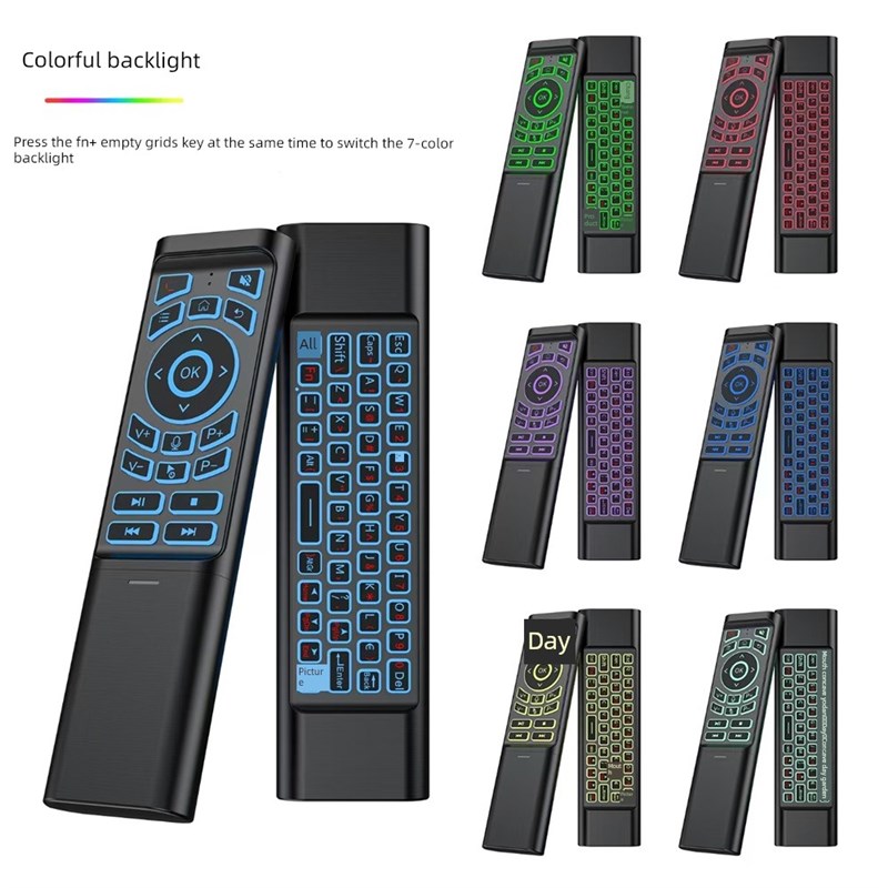 Dual-mode mini Bluetooth wireless keyboard and mouse set computer remote control air flight mouse small size backlight