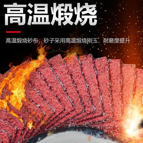 晟勇角磨机百叶轮打磨片金属不锈钢加厚100铁盖百叶片抛光磨光片 - 图2