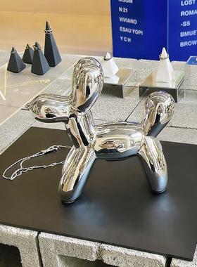 北欧轻奢电镀气球狗存钱罐摆件客厅电视柜酒柜办公桌面家居装饰品