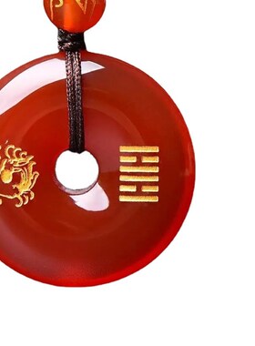 红玛瑙五行卦属火的项链缺火补A火朱雀吊坠离为火手机链钥匙扣挂