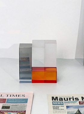 北欧简约现代立体几何水晶创意桌面客厅摆件样板间玄关软装饰品