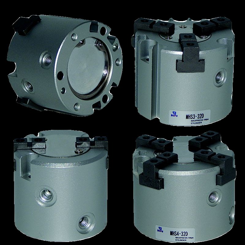 气动夹紧卡盘二爪三爪四爪MHS2/3/4-16D20D25D32D4V0D夹爪手指气 - 图3