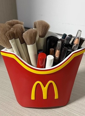 麦当劳笔筒化妆刷钥匙收纳摆件茶几花瓶多功能桌面客厅卧室