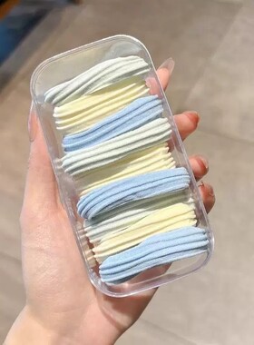 高弹力海盐蓝头绳发圈无接缝扎头发皮筋发圈新款时尚头饰不伤发