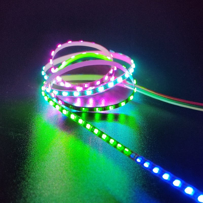 WS2812-2020-144灯 3mm板宽幻彩灯带 汽车氛围灯 沙盘模型可编程 - 图0