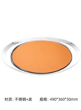 现代轻奢样板房客厅茶几餐桌高档A彷真花金属烛台托盘果盘组合摆