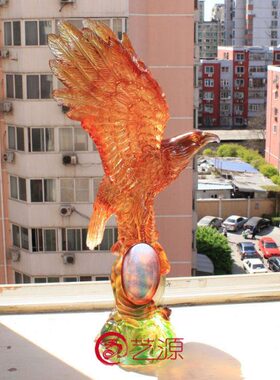 琉璃摆件双赢鹰创意家居办公桌饰品客户朋友开业乔迁上市礼品礼物