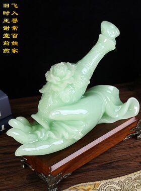 玉石佛手摆件观音如来佛手花瓶平安摆设书房电视酒柜玄关装饰礼品