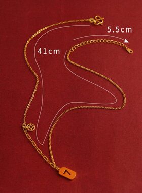 数字7项链吊坠女款手链百搭饰品简约幸运数字配饰镂空元宝