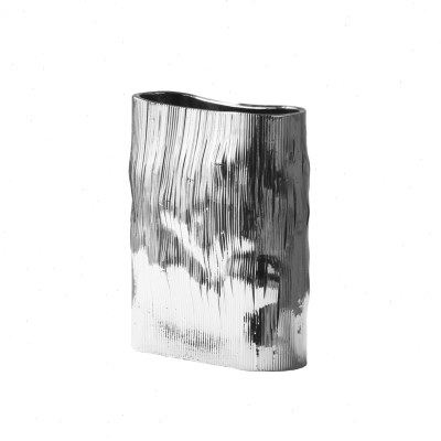 一匚银色陶瓷花器扁口创意家居售楼处样板间卧室餐桌玄关花瓶摆件,淘宝优惠券,粉丝福利购,淘宝优惠卷