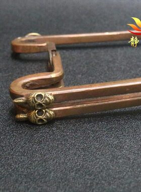 藏式纯铜托巴架子尼泊尔手工三脚架供杯碗碟托架底座可折叠摆件