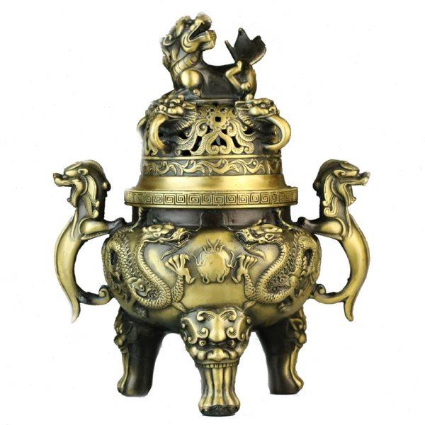 香薰炉纯铜二龙炉仿古香熏炉塔香炉盘香炉仿古纯铜香炉香薰炉,淘宝优惠券,粉丝福利购,淘宝优惠卷