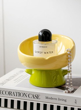 入户玄关钥匙收纳摆件桌面花朵置物架客厅装饰品乔迁新居礼物