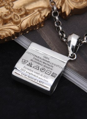 s925银饰品钱包吊坠女个性泰银做旧项链配饰 is风包包挂坠男