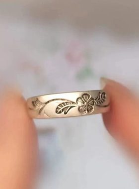 【花与蔓】小细圈戒指女秀气简约民族风指环复古穿搭新中式首饰品