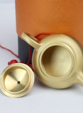 黄铜麻将把把壶手把件挂绳打麻将赢纯铜小茶壶家居迷你铜壶把把胡