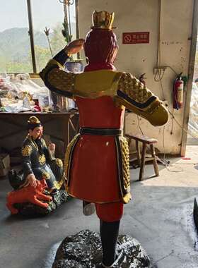 传统树脂雕像齐天大圣孙悟空战斗圣佛孙行者玻璃钢彩绘厂家直批
