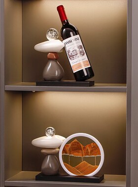 时来运转流沙画摆件家居客厅酒柜玄关高级感装饰品办公室旺事业运