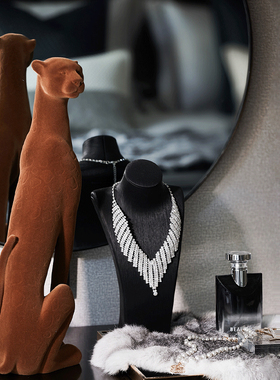 现代简约轻奢样板房衣帽间梳妆台衣柜托盘套件套装装饰摆设道具