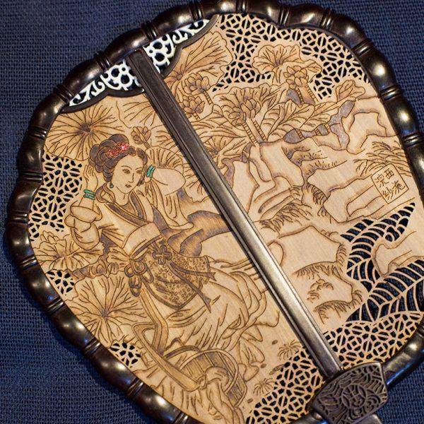 老阊门水檀宫扇扇子古风走秀檀木扇中国风镂空檀木折扇工艺传统,淘宝优惠券,粉丝福利购,淘宝优惠卷