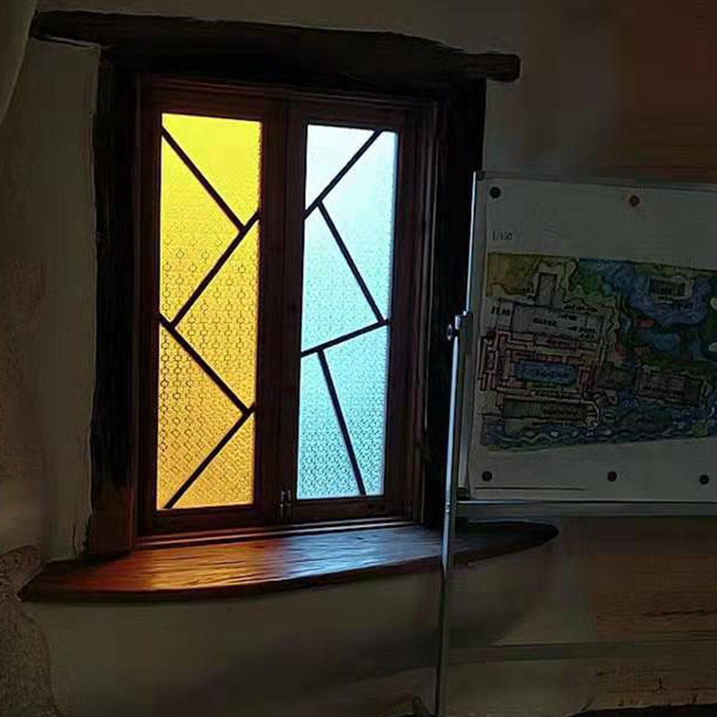 海棠花-立体艺h术压花玻璃可定制复古屏风隔断门窗-可上色-可钢化 - 图0