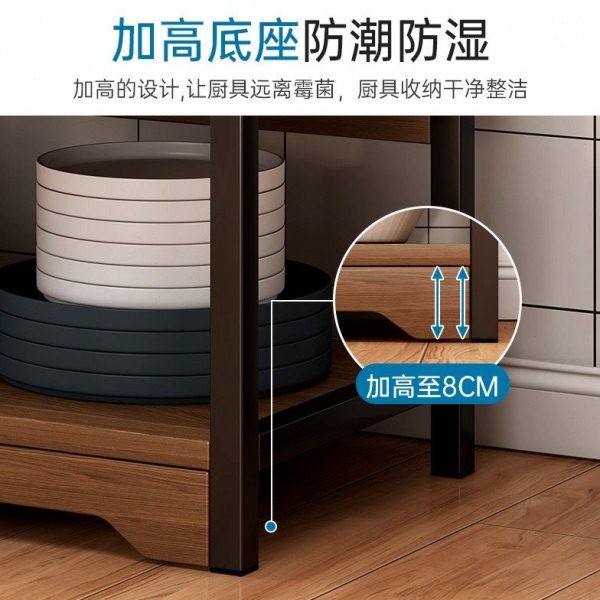 厨房置物架落地多层微波炉锅具架子简易货架多功能碗碟收纳储石力,淘宝优惠券,粉丝福利购,淘宝优惠卷