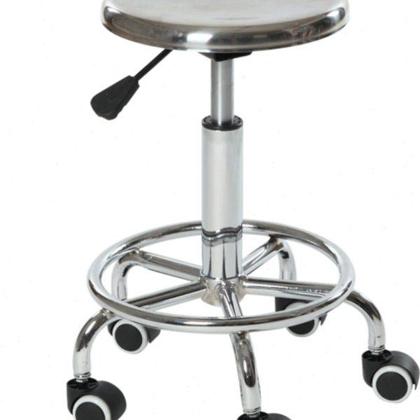 不锈钢升降旋转酒吧椅工厂车间实验室椅子滑轮流水线工作圆铁凳子,淘宝优惠券,粉丝福利购,淘宝优惠卷