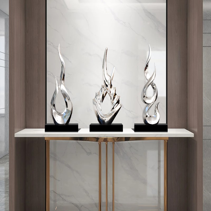 创意抽象玄关桌面摆件酒s店售楼处大堂艺术雕塑客厅现代轻奢工艺 - 图1