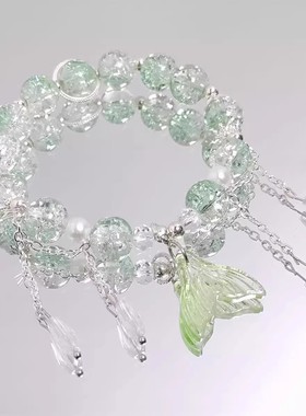 森系超仙人鱼水晶手链