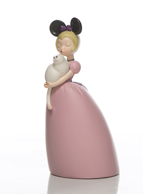 白夜童话祥鹿依赖创意办公桌面摆件饰品送女生日S节日礼物客厅装