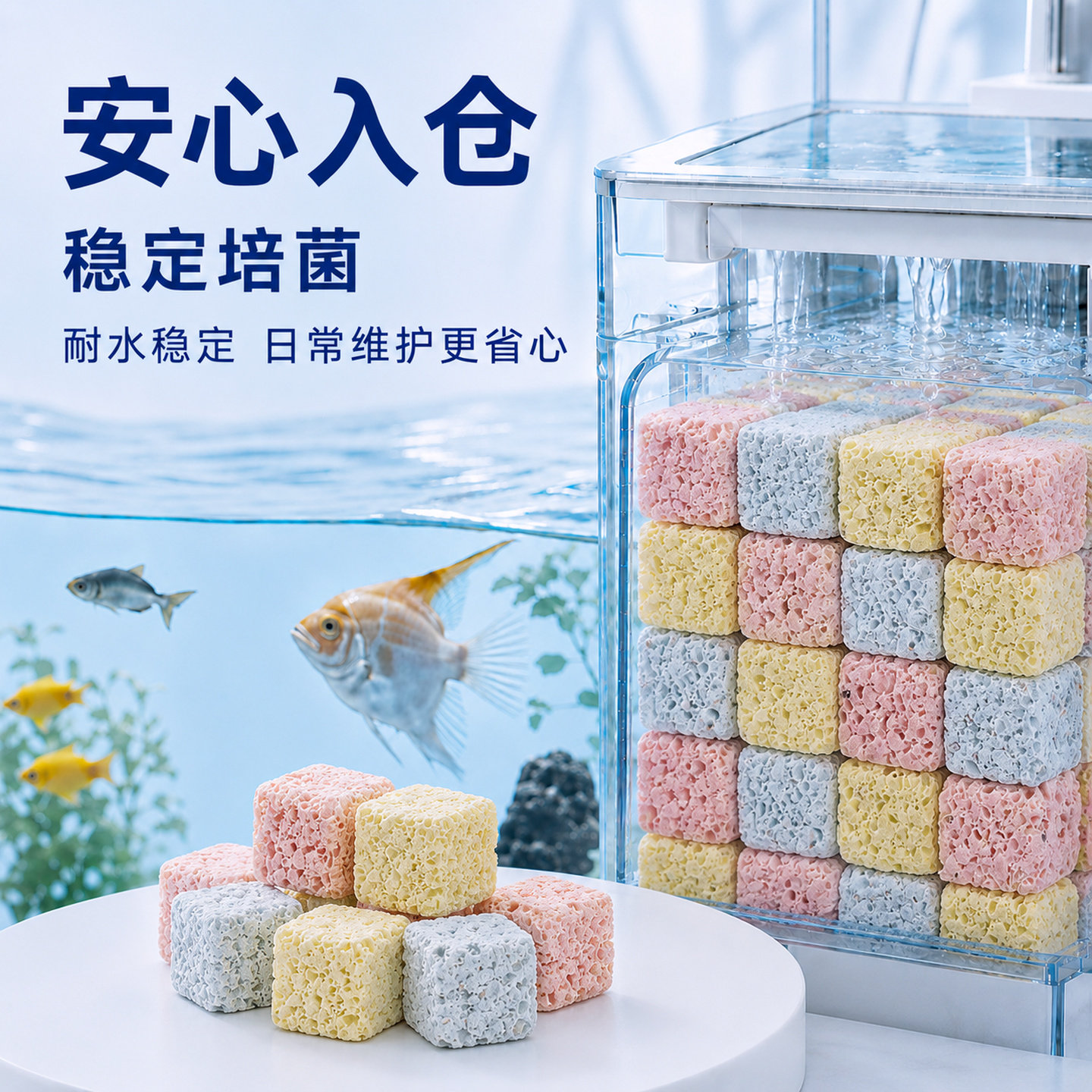 Fish tank filter material nitrifying bacteria filter material