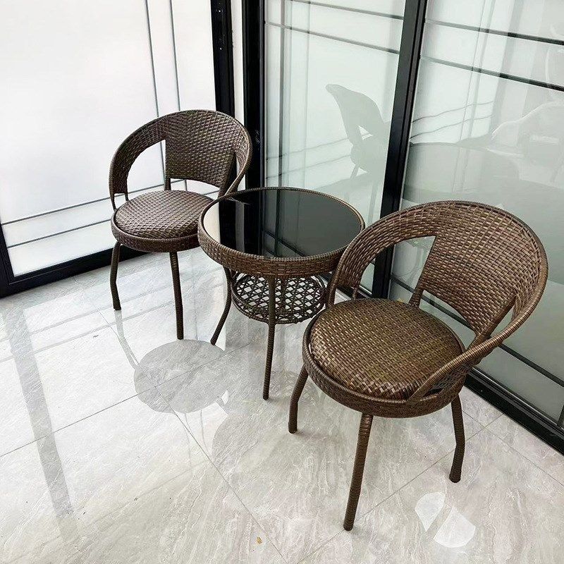 阳台茶桌椅组合藤椅三件套户外桌椅别墅庭院凉台茶桌藤编休闲椅子,淘宝优惠券,粉丝福利购,淘宝优惠卷