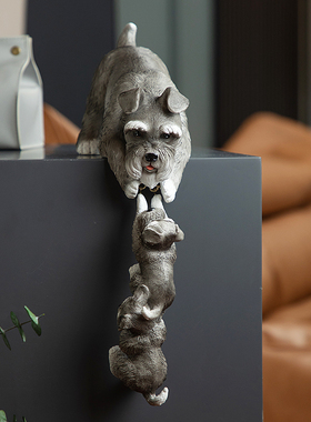 慧心巧聚小狗桌面摆件玄关客厅卧室家居树脂装饰品动W物小摆设礼