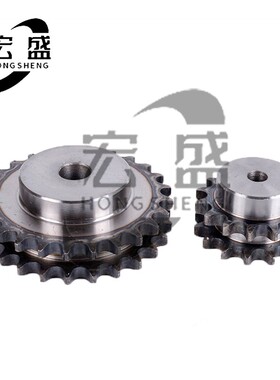双排链轮 4分25齿 08B25齿双排链轮 可配双排链条 带台阶 标准