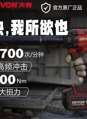 大有5765电动扳手大扭力无刷冲击扳手充电式架子工汽修工锂电风炮
