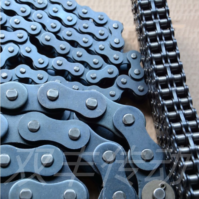 工业链条32A短节距50.8毫米单排链轮2寸双排接头卡扣传动用滚子链 - 图1