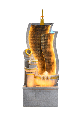 欧式流水喷泉客厅加湿器玄关落地摆件招财室内轻奢循环水景观装饰