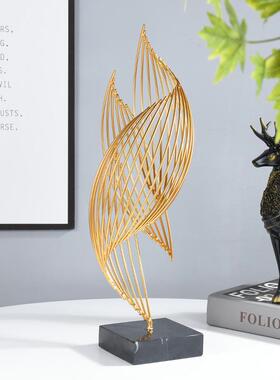 跨境货源玄关客厅电视柜酒柜摆件现代家居软装饰品金属海螺工艺品