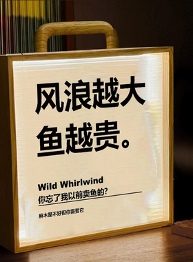 复古咖啡店装f饰吧台相框摆件网红酒柜桌面摆台带灯发光小夜灯