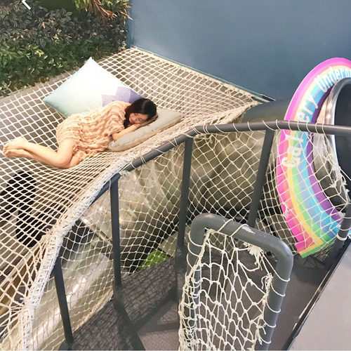 楼梯阳台防护网儿童安全网防坠网家用尼龙网网绳装饰网拓展攀爬网 - 图3