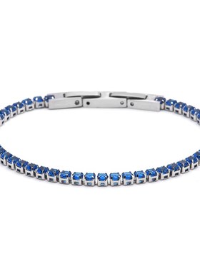 跨境饰品3MM高级感不锈钢网球链女手链锆石网球钛钢项链厂家