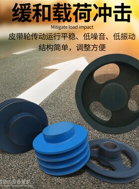 皮带轮A型三槽 三角带皮带盘多槽带轮马达电机小带轮小型传动轮